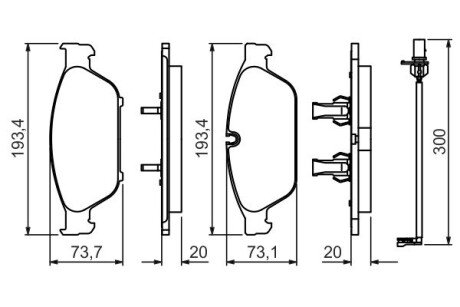 Тормозні (гальмівні) колодки bosch 0986494447