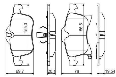 Тормозні (гальмівні) колодки bosch 0986494513