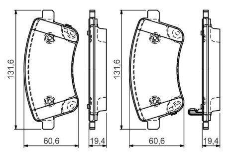 Тормозные колодки bosch 0986494552