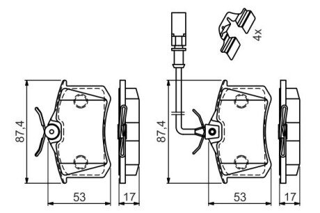 Тормозные колодки bosch 0986494599