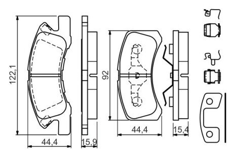 Тормозные колодки bosch 0986494610