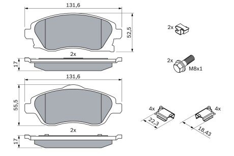 Тормозные колодки bosch 0 986 494 625