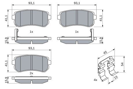 Тормозные колодки bosch 0 986 494 627