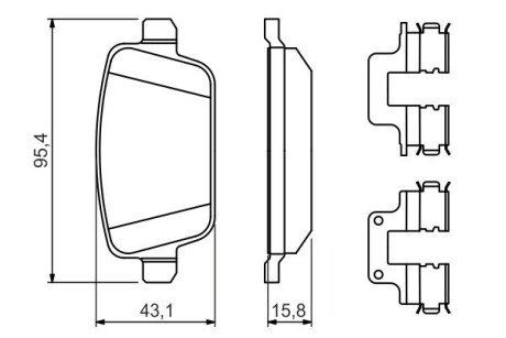 Тормозні (гальмівні) колодки bosch 0986494639