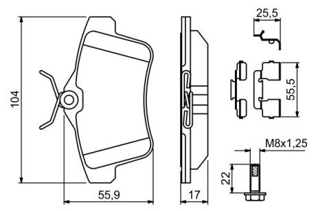 Тормозные колодки bosch 0 986 494 640