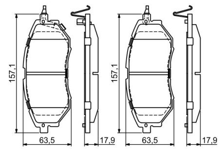 Тормозні (гальмівні) колодки bosch 0986494679