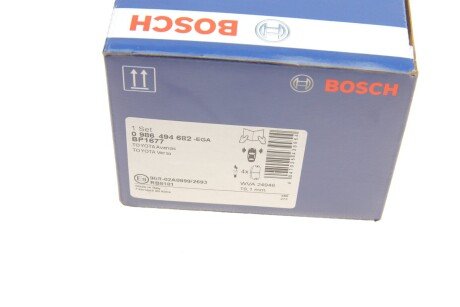 Тормозные колодки bosch 0 986 494 682