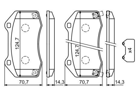 Тормозні (гальмівні) колодки bosch 0 986 494 718 на Опель Корса д