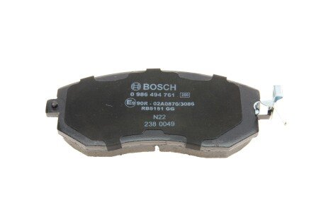 Тормозні (гальмівні) колодки bosch 0 986 494 761