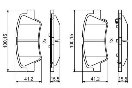 Тормозные колодки bosch 0 986 494 768