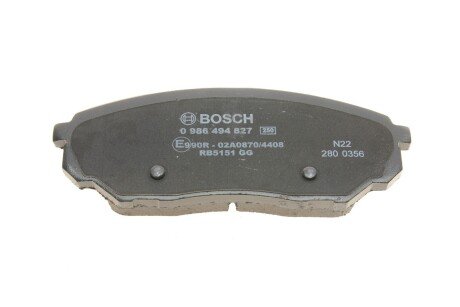 Тормозные колодки bosch 0 986 494 827