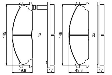 Тормозные колодки bosch 0 986 494 848