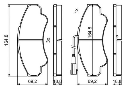 Тормозные колодки bosch 0986494850