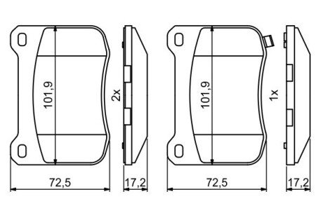 Тормозные колодки bosch 0986494872
