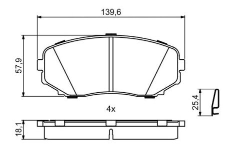 Тормозные колодки bosch 0 986 494 879