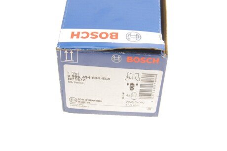 Тормозные колодки bosch 0986494884