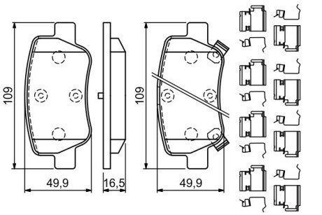 Тормозні (гальмівні) колодки bosch 0 986 494 933