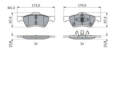 Тормозні (гальмівні) колодки bosch 0 986 494 960