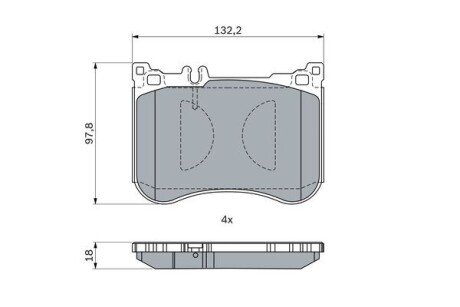 Тормозные колодки bosch 0 986 494 968