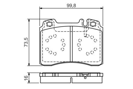 Тормозные колодки bosch 0986495057 на Мерседес W124