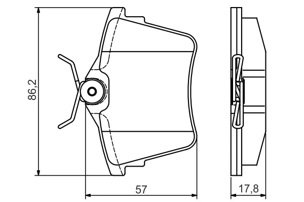 Тормозные колодки bosch 0 986 495 090
