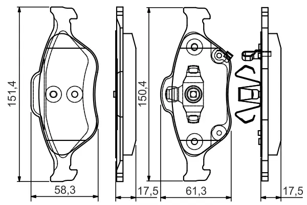 Тормозные колодки bosch 0986495093