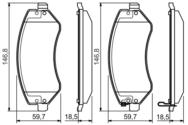 Тормозные колодки bosch 0 986 495 117