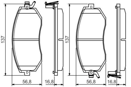 Тормозні (гальмівні) колодки bosch 0986495125 на Субару Импреза