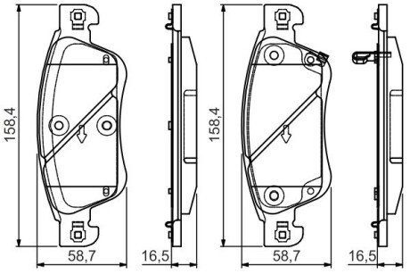 Тормозні (гальмівні) колодки bosch 0986495134