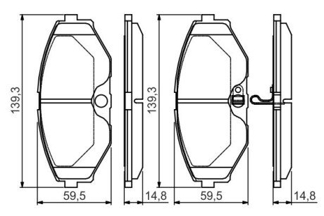 Тормозні (гальмівні) колодки bosch 0986495147