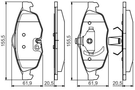 Тормозные колодки bosch 0986495161