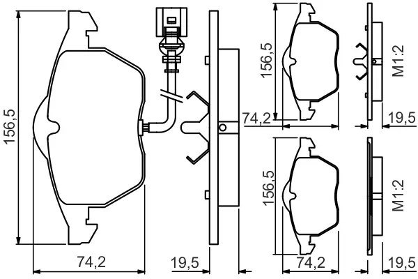 Тормозні (гальмівні) колодки Bosch 0 986 495 249 (фото 1)