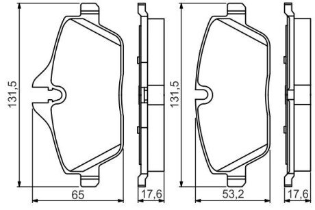 Тормозні (гальмівні) колодки bosch 0986495251