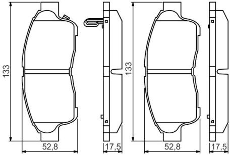 Тормозные колодки bosch 0986495257