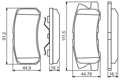 Тормозні (гальмівні) колодки bosch 0986495357 на Митсубиси Паджеро 4