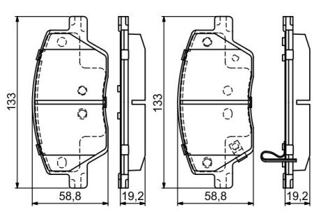 Тормозні (гальмівні) колодки bosch 0986495392