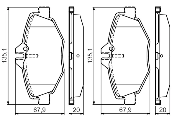 Тормозные колодки bosch 0986495433