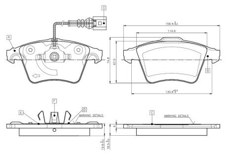 Тормозні (гальмівні) колодки bosch 0986TB2864