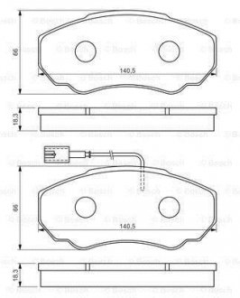 Передні тормозні (гальмівні) колодки bosch 0986494048