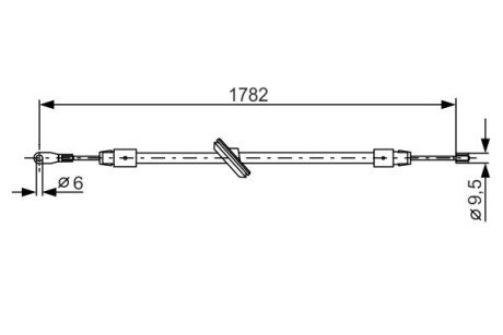 Трос ручного гальма bosch 1987477902 на Мерседес Мл w163