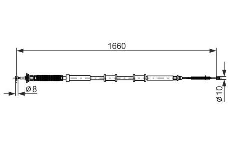 Трос ручного гальма bosch 1987477973