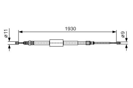 Трос ручного гальма bosch 1987482011