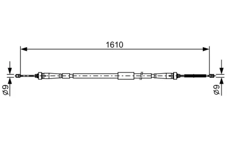 Трос ручного гальма bosch 1987482636