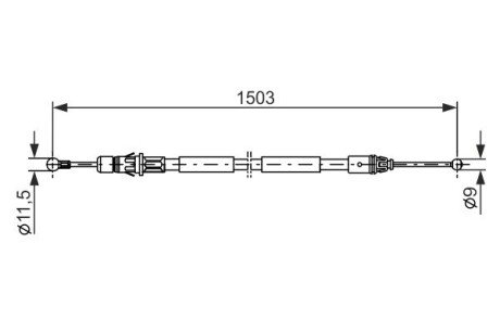 Трос тормозной bosch 1987477137