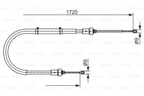 Трос тормозной bosch 1987482411 на Тойота Авенсис т22