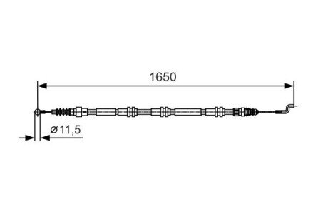 Трос зупиночних гальм bosch 1 987 482 016