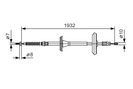 Трос зупиночних гальм bosch 1 987 482 021