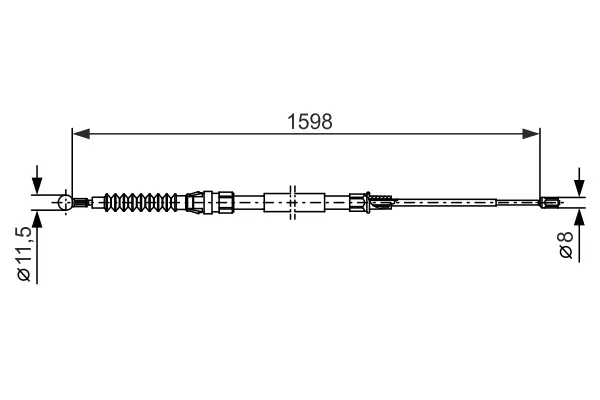 Трос зупиночних гальм bosch 1987482379