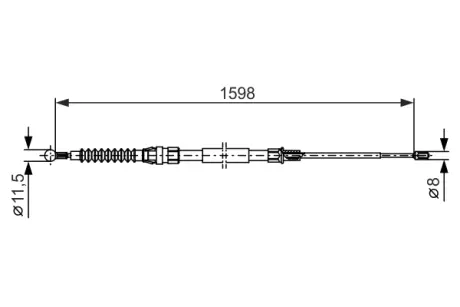 Трос зупиночних гальм bosch 1987482379