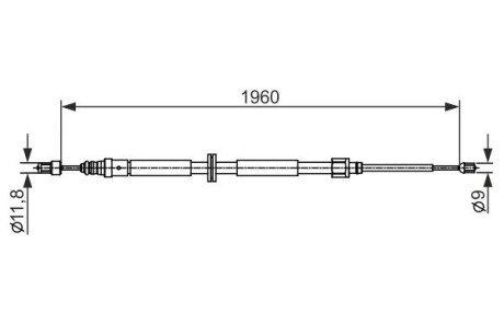 Трос зупиночних гальм bosch 1 987 482 432